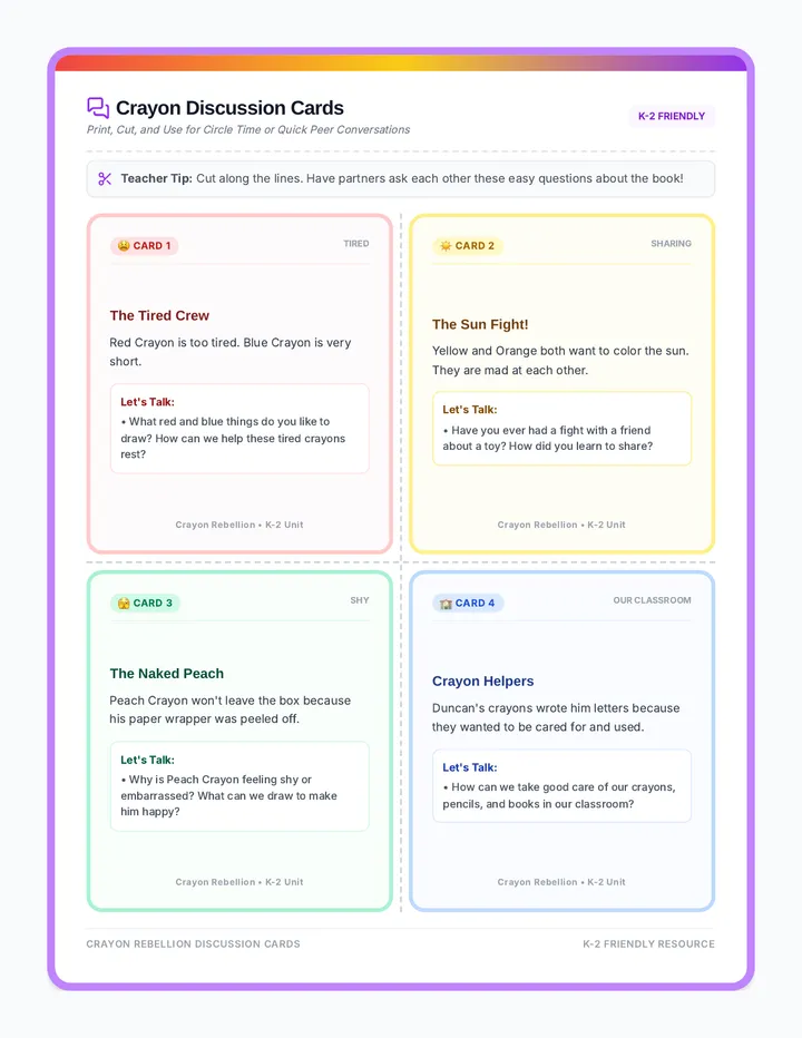 Crayon Rebellion Discussion Cards