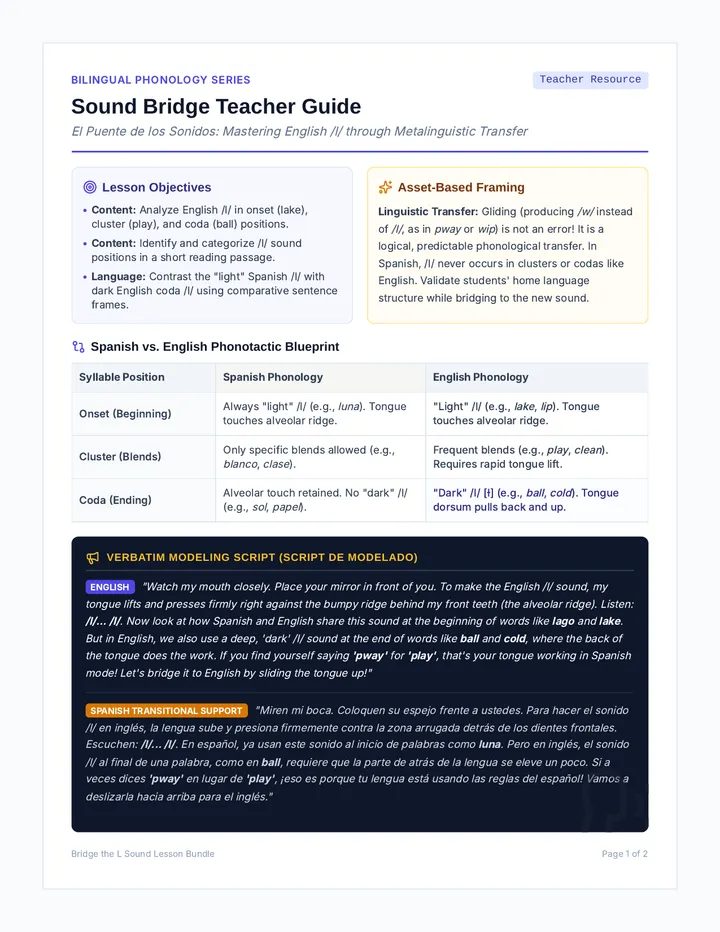 Sound Bridge Teacher Guide