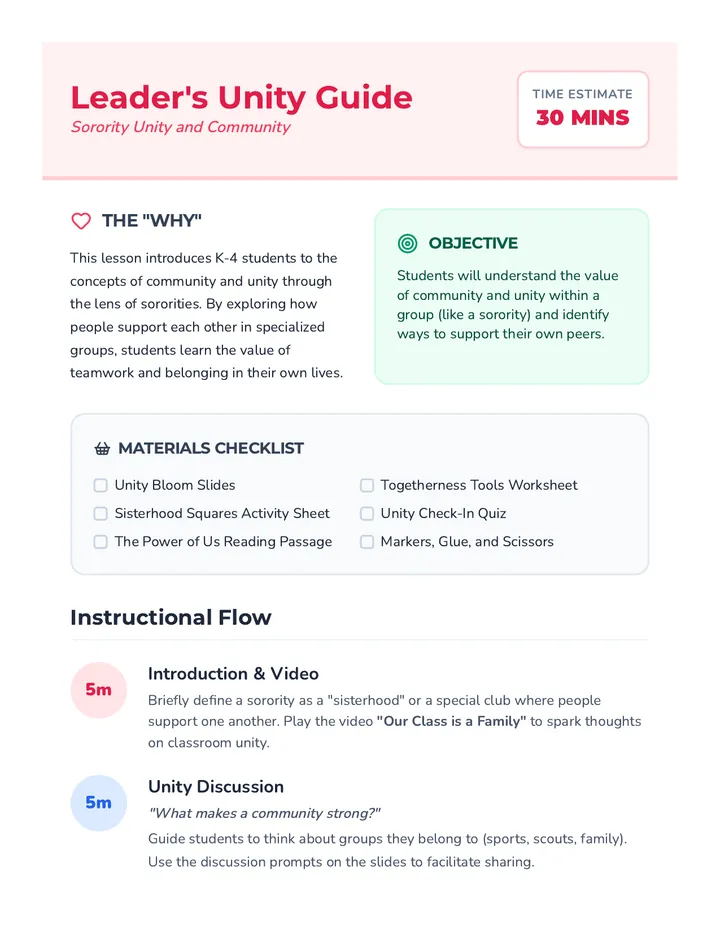 Leader's Unity Guide