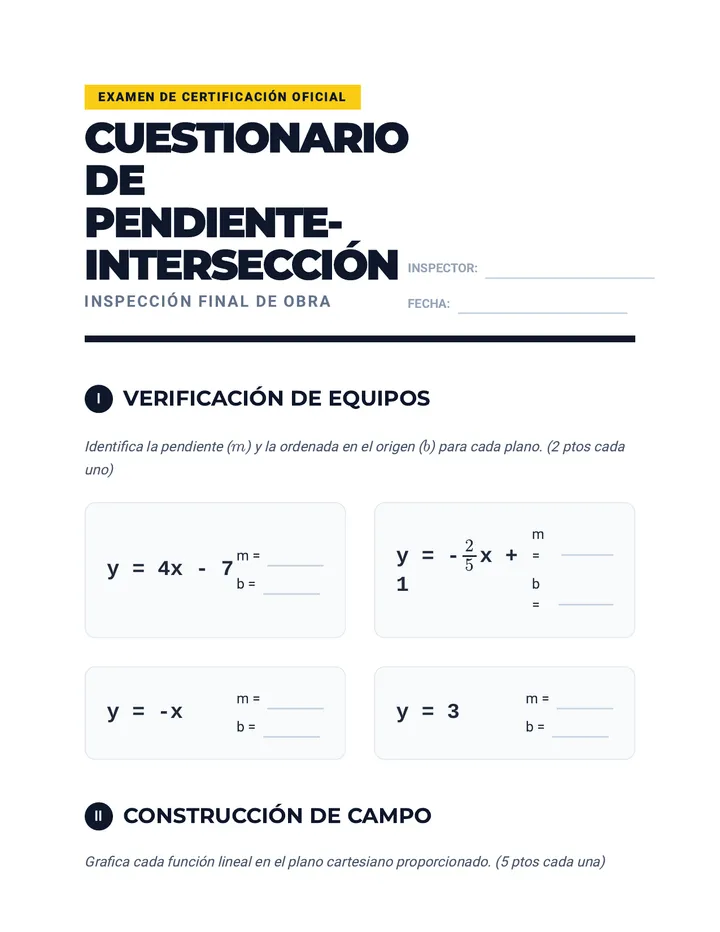 Slope Intercepted Quiz