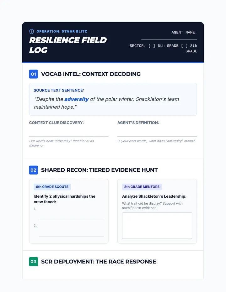 Resilience Field Log Worksheet