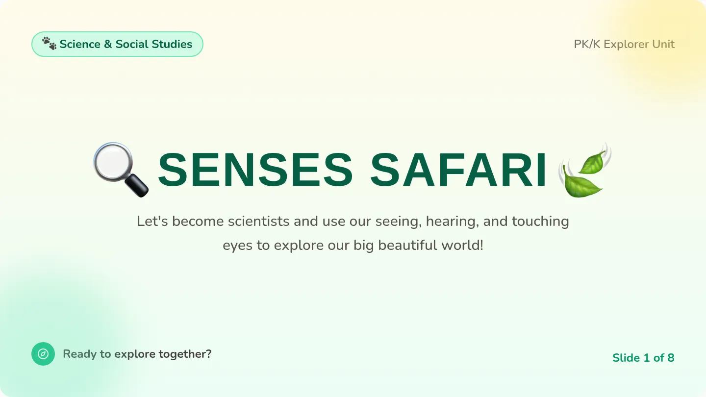 Senses Safari Slides