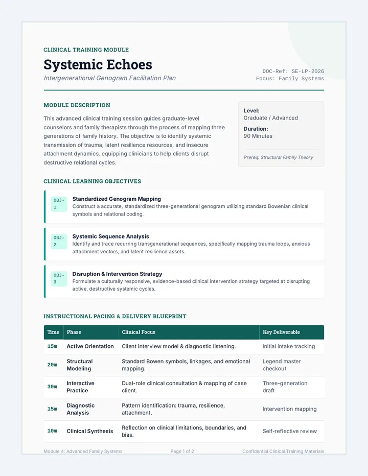 Systemic Echoes Lesson Plan