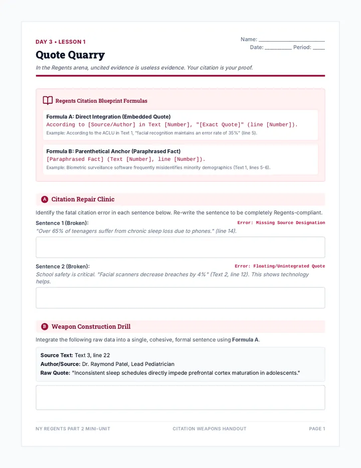 Citation Weapons Handout