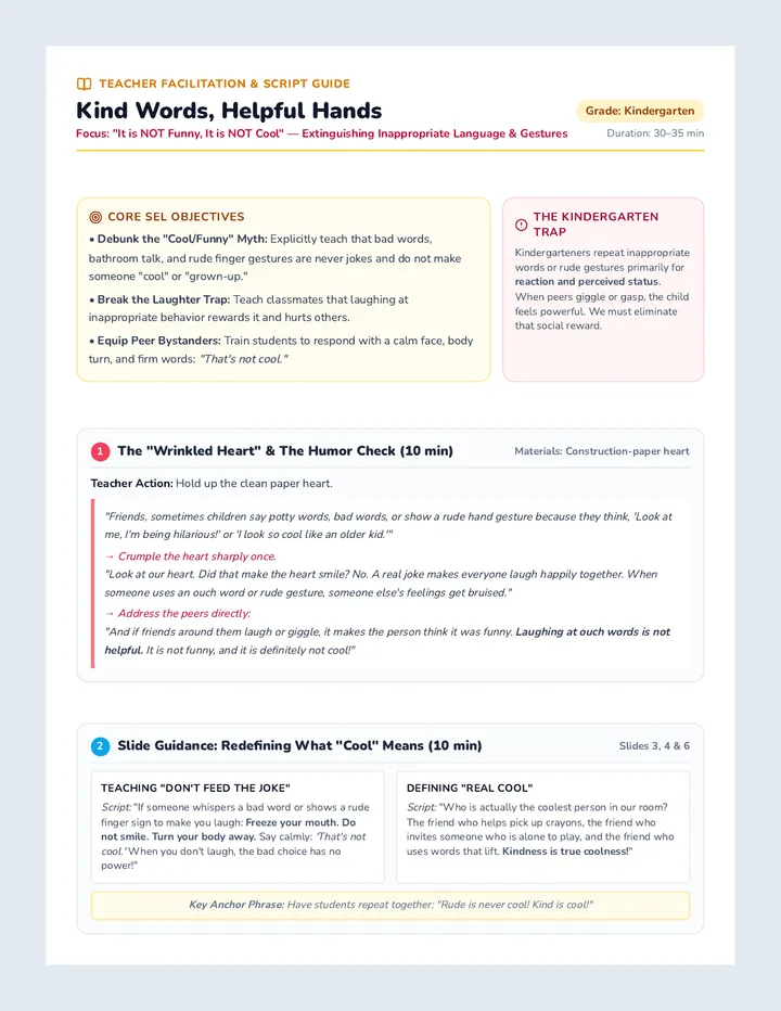 Kind Words Teacher Guide