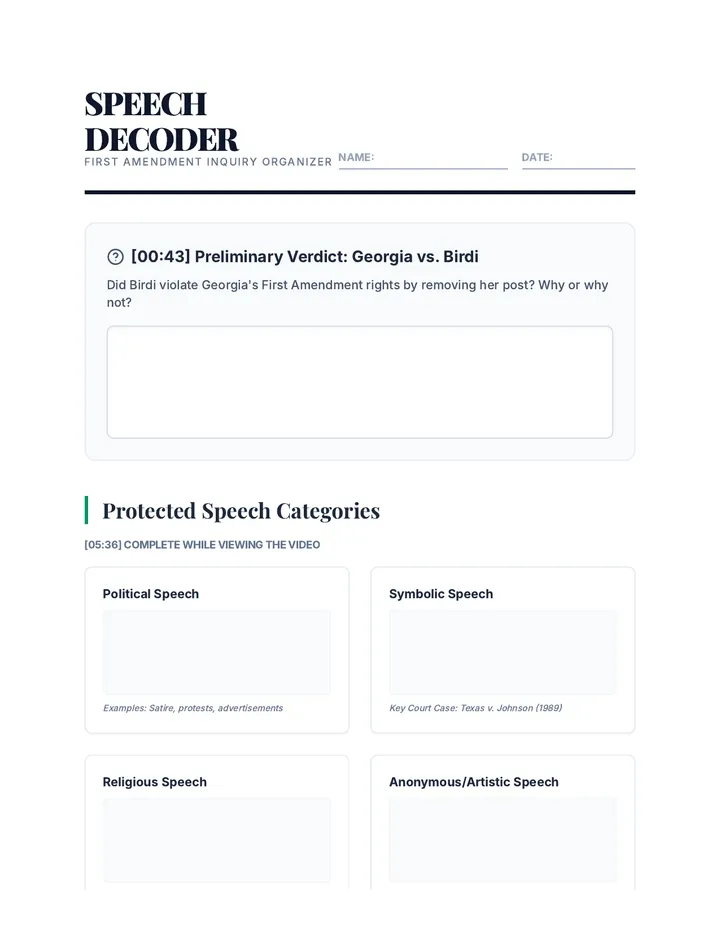 Speech Decoder Organizer