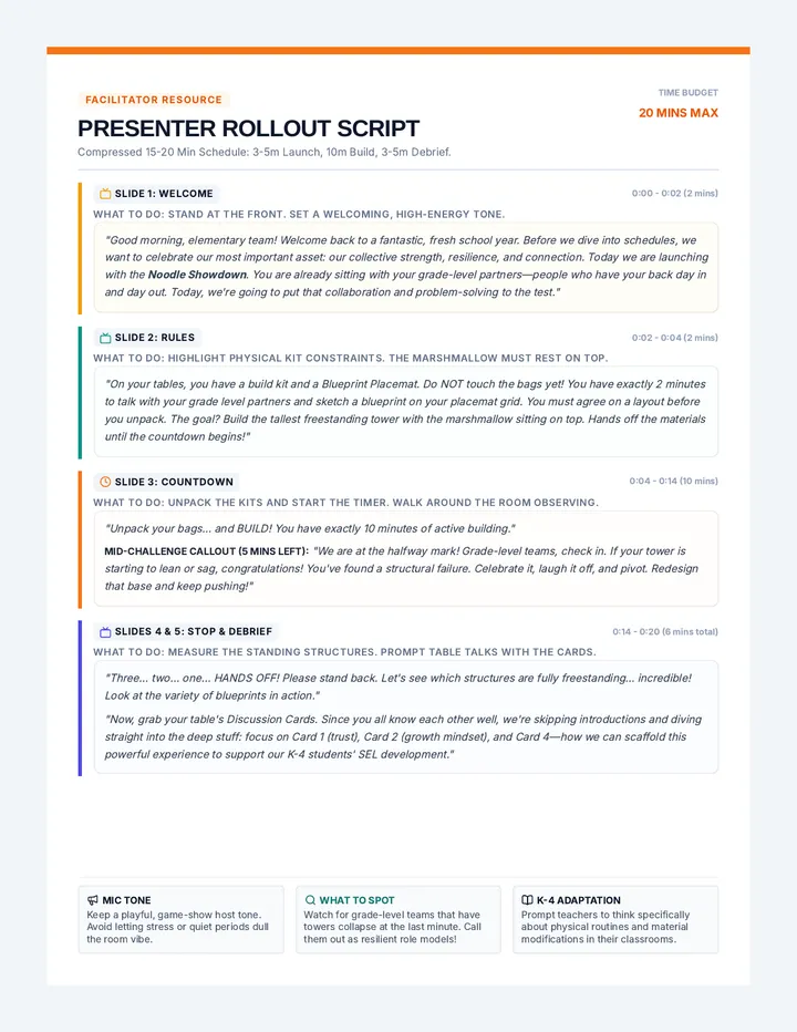 Noodle Showdown Presenter Script