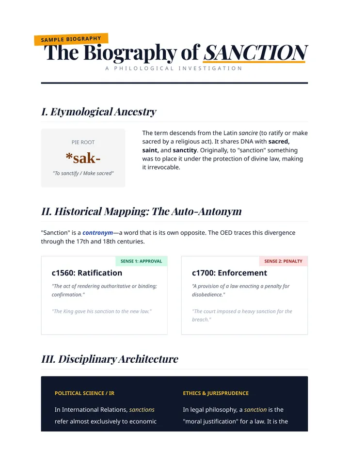 Sample Word Biography
