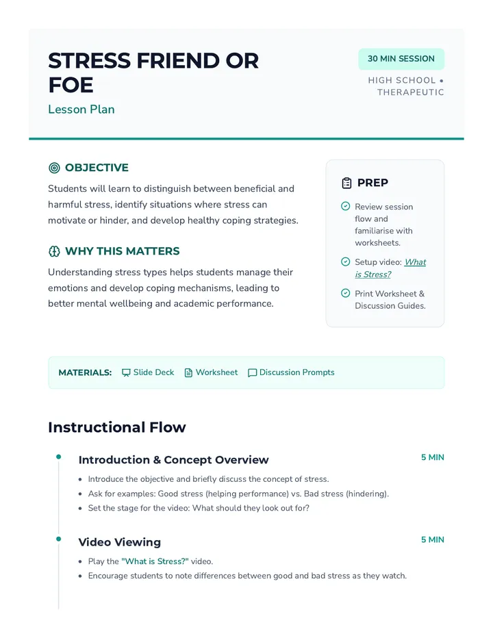 Stress Friend or Foe • Lesson • Lenny.com