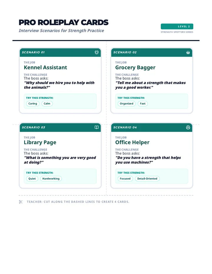 Pro Interview Roleplay Cards