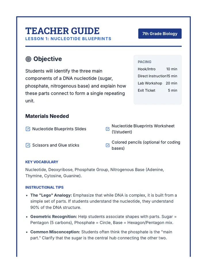 Nucleotide Teacher Guide