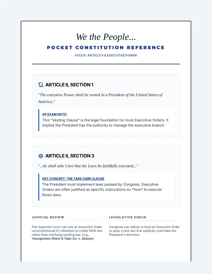 Pocket Constitution Sheet