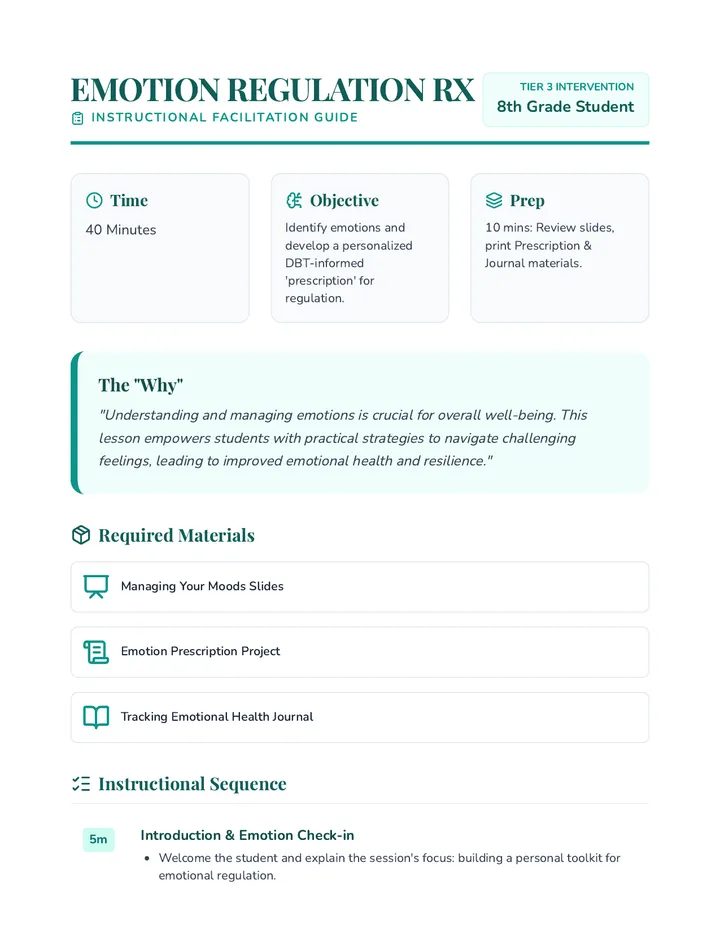 Emotion Toolkit Lesson Plan