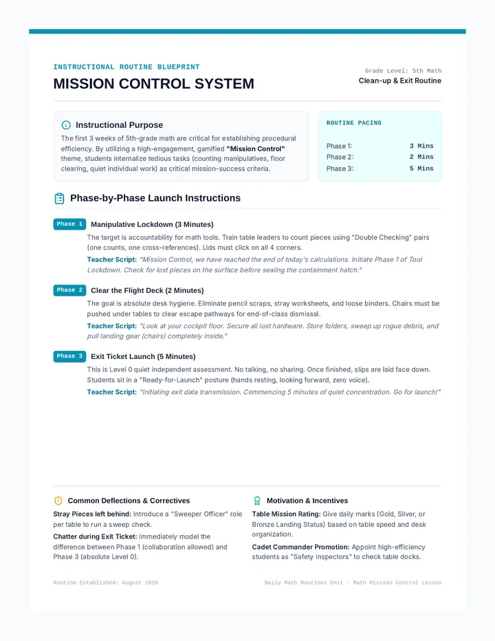 Mission Control Teacher Guide