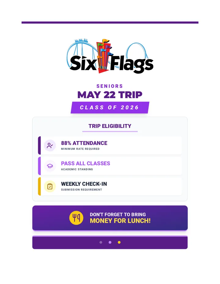 Six Flags Seniors Flyer Plus page 1