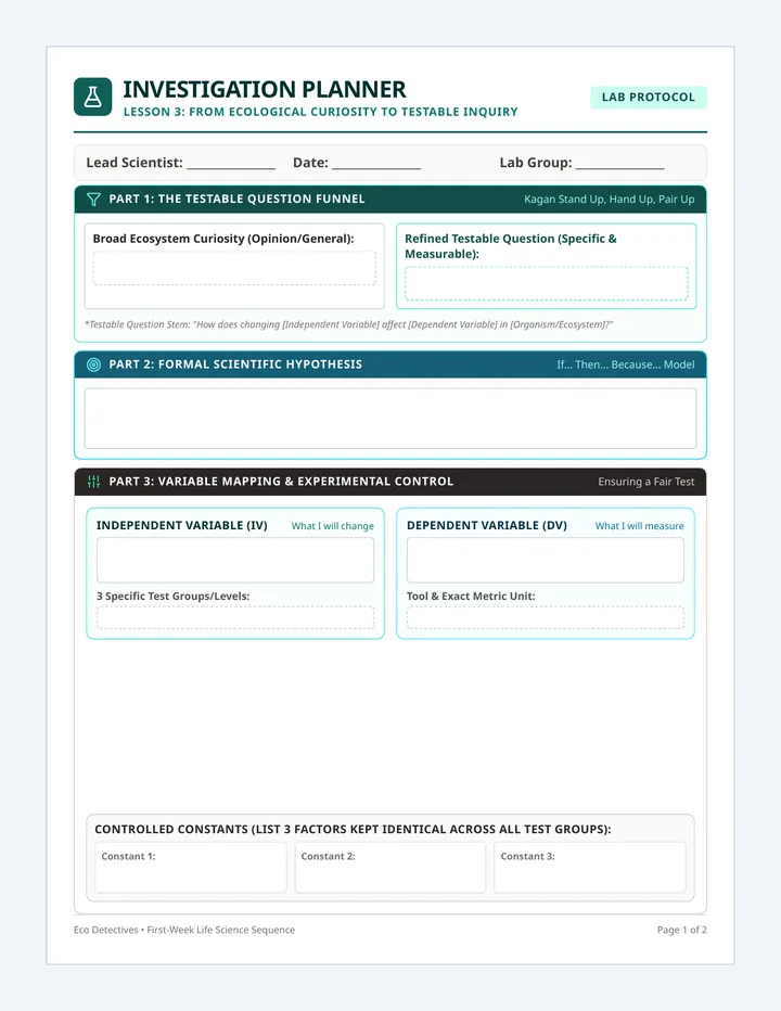 Inquiry Planner Guide