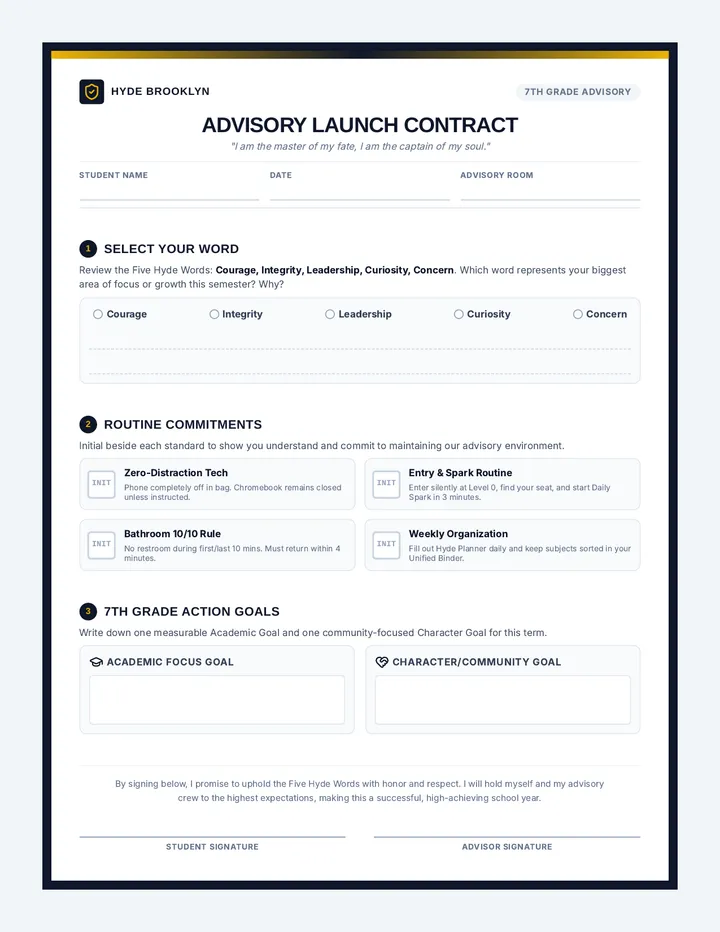 Advisory Launch Contract