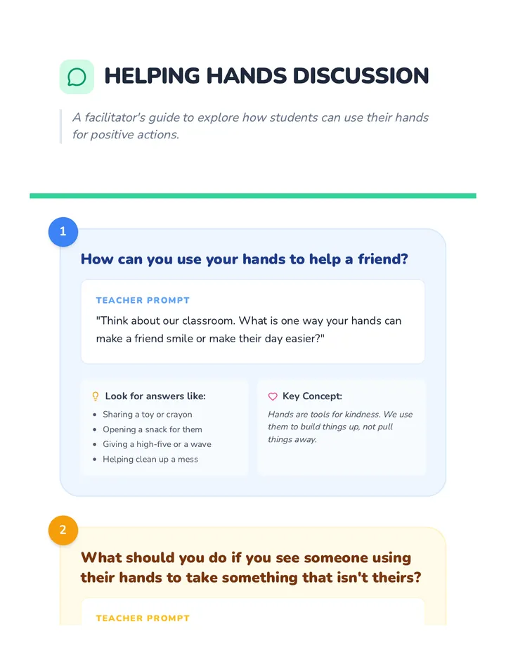 Helping Hands Discussion Guide