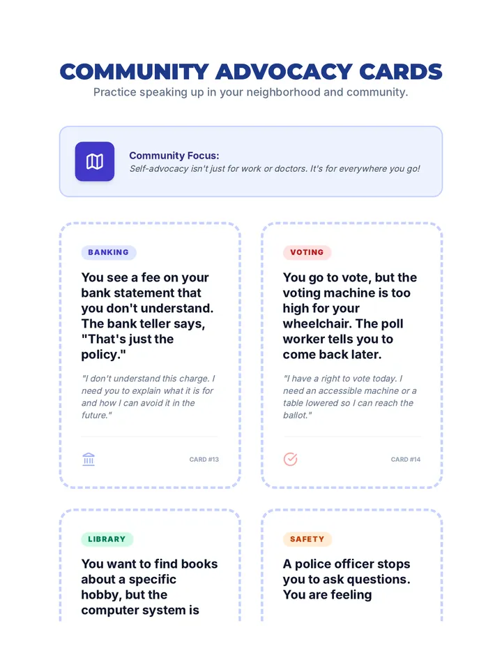 Voice Power Community Scenario Cards