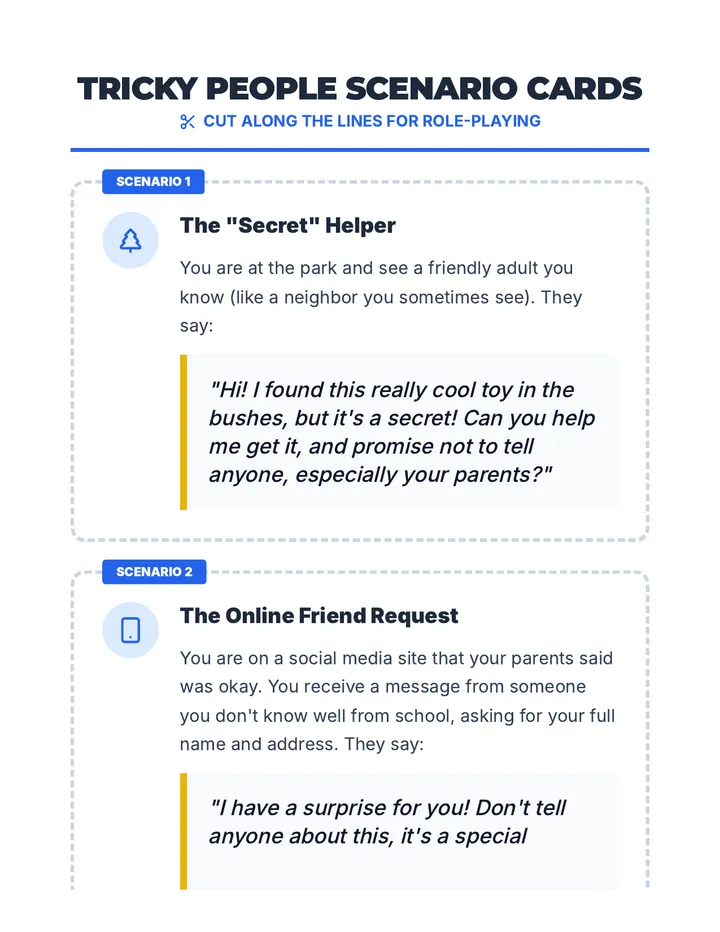 Tricky People Scenario Cards