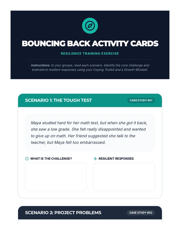 Bouncing Back Activity Cards