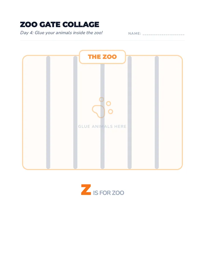 Zoo Gate Collage Sheet