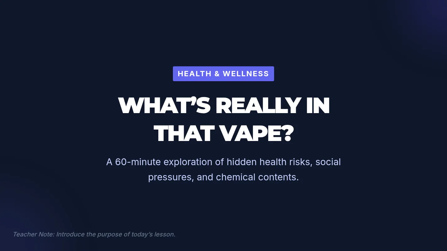 Vaping Awareness Slides