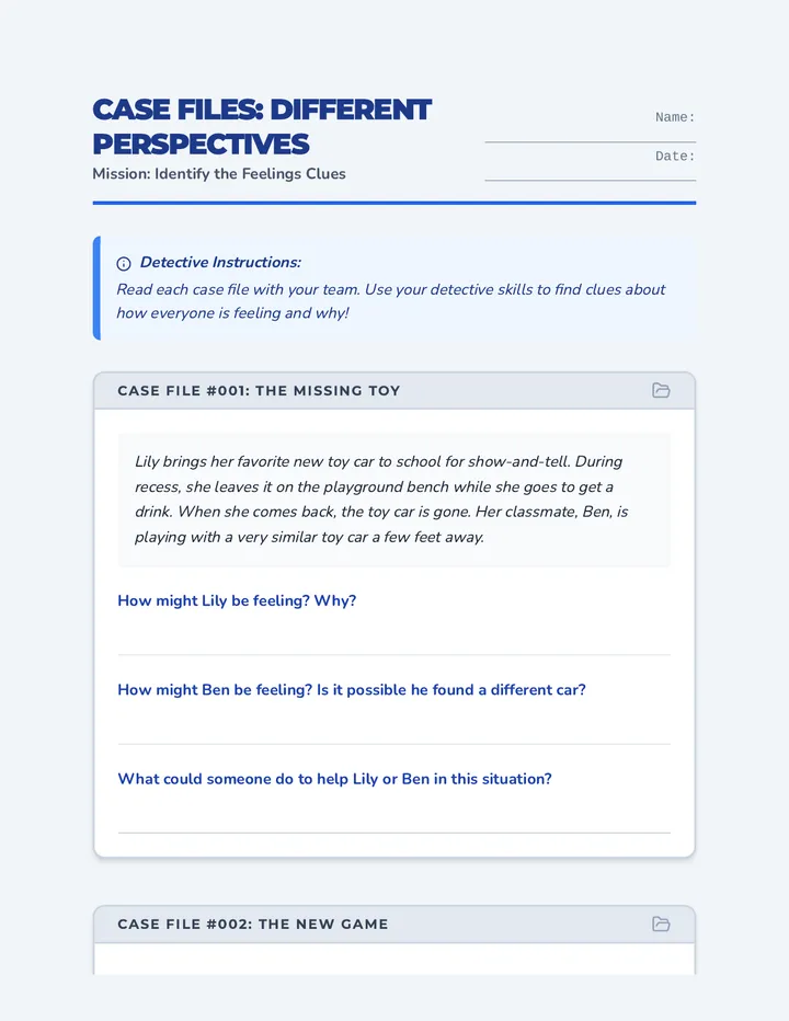 Different Perspectives Scenarios