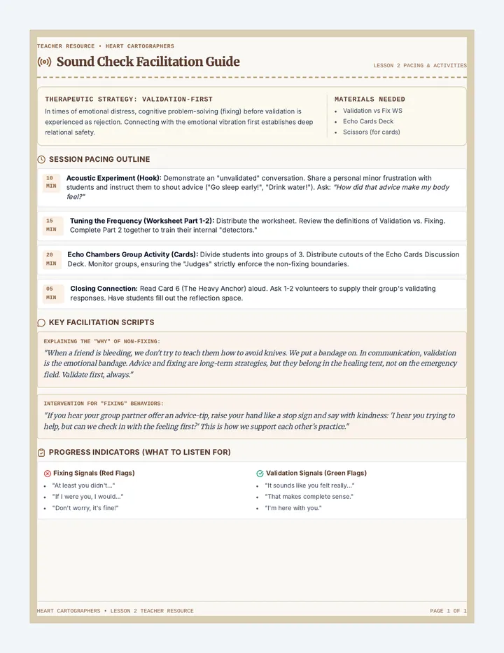 Sound Check Facilitation Guide