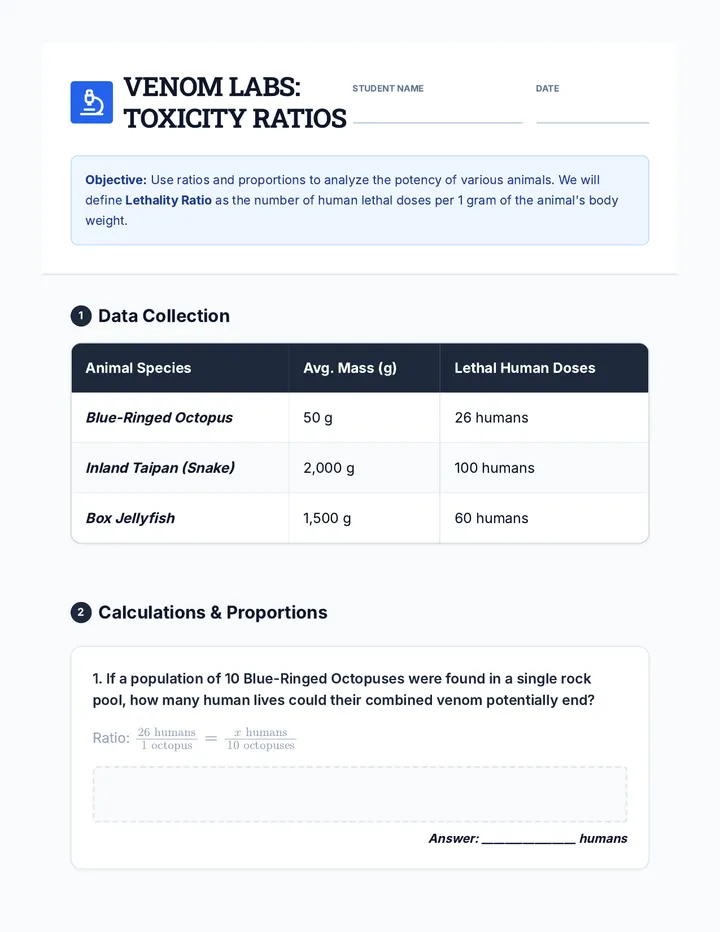 Venom Labs Worksheet