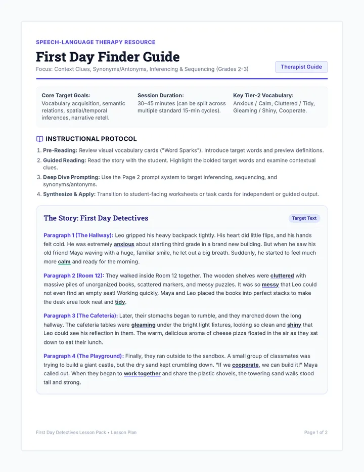 First Day Finder Guide