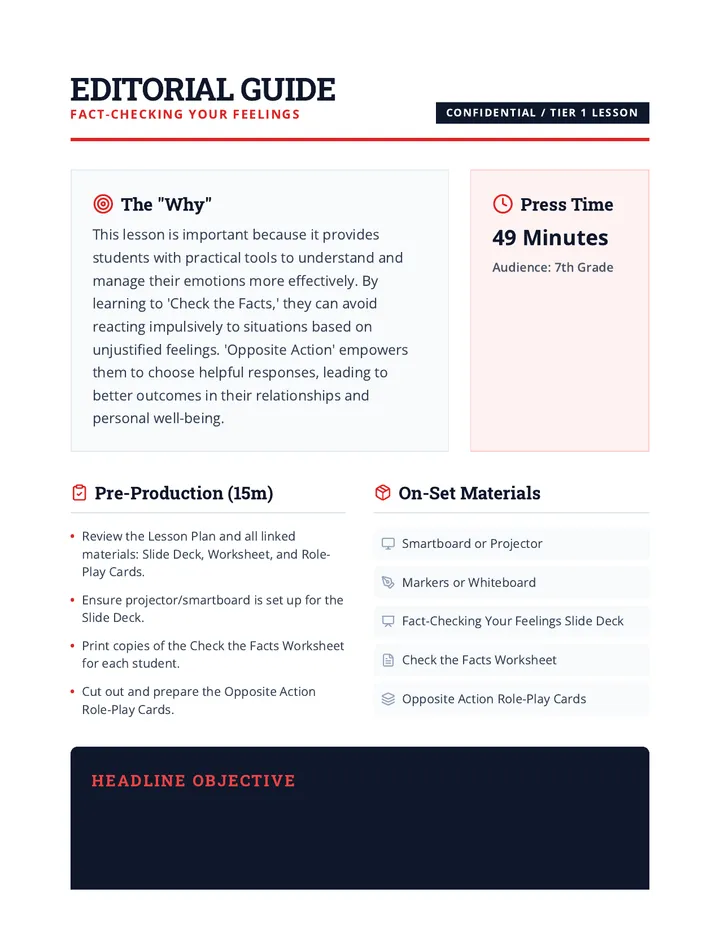 Fact Checking Lesson Plan