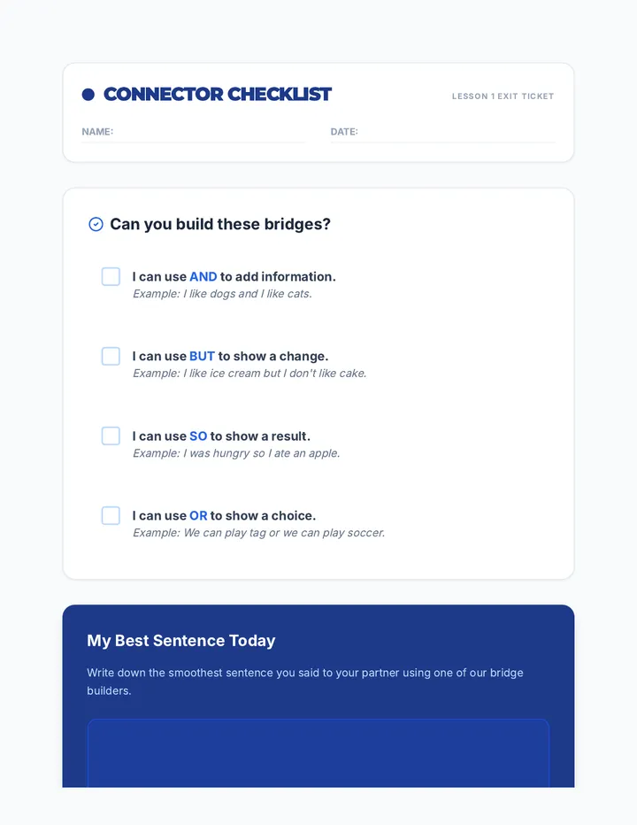 Connector Checklist
