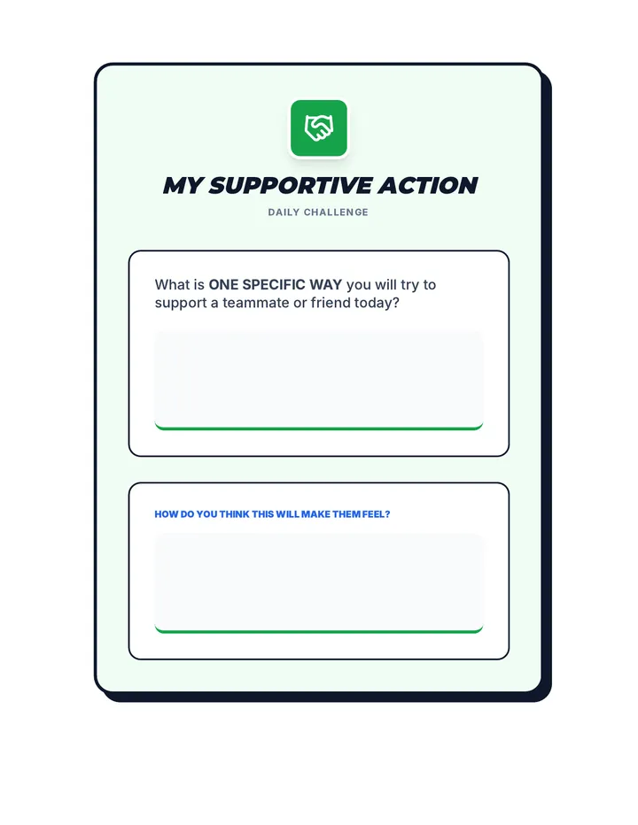 My Supportive Action Cool Down