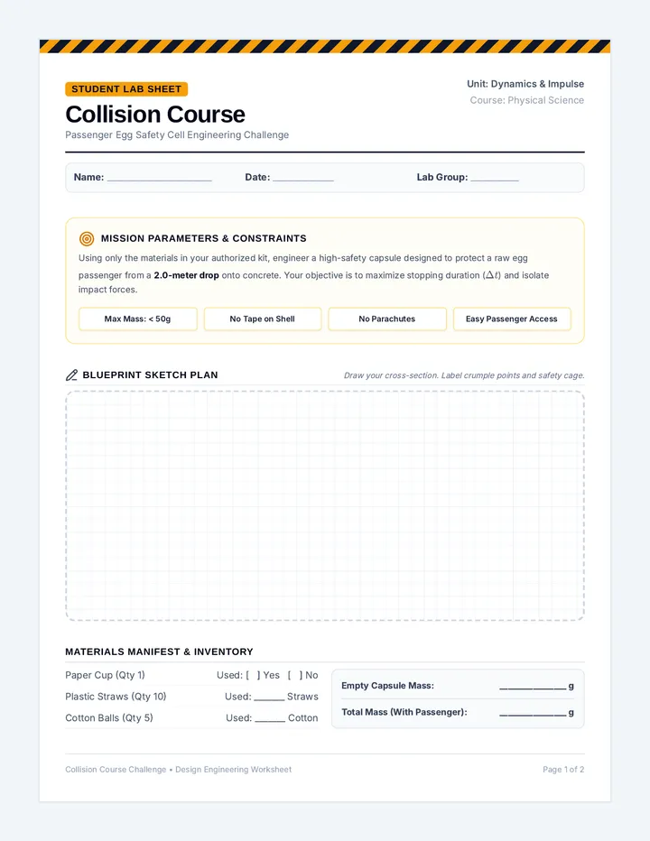 Egg Helmet Worksheet