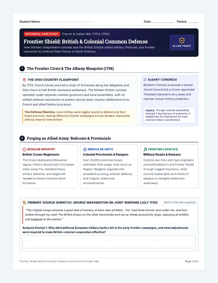 Frontier Shield Analysis Handout