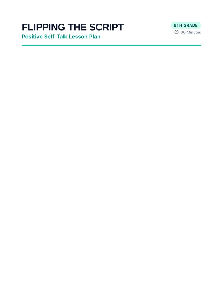 Flipping the Script Lesson Plan