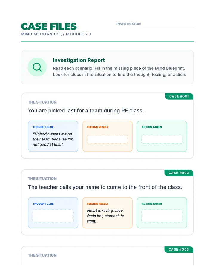 Case Files Worksheet