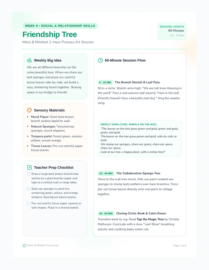 Friendship Tree Weekly Guide