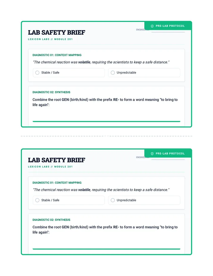 Lab Safety Brief Do Now