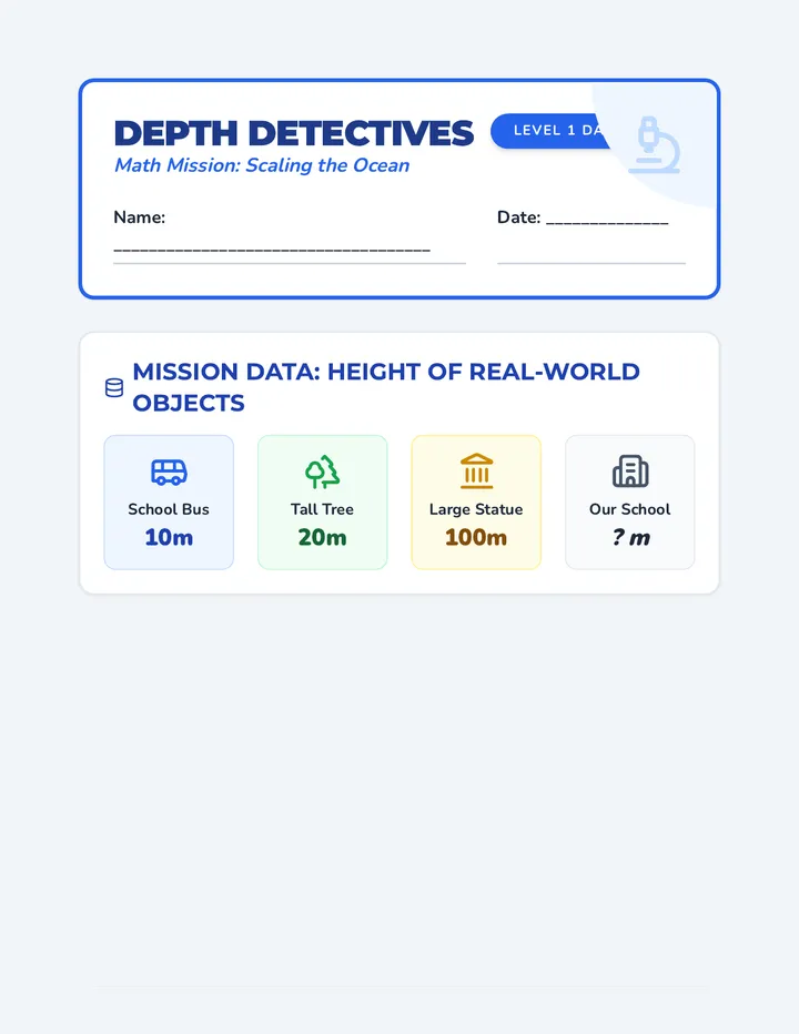 Depth Detectives Worksheet