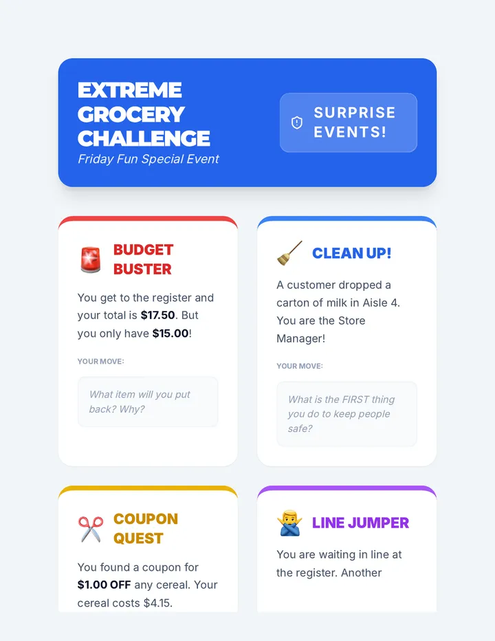 Extreme Grocery Challenge