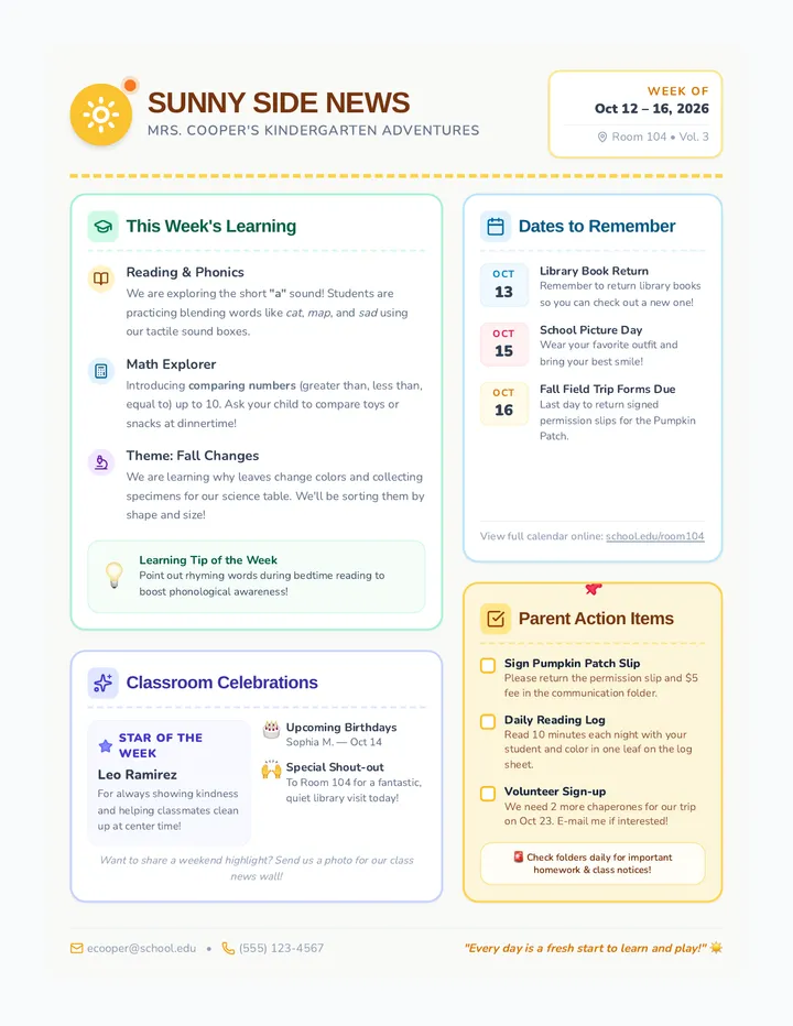 Sunny Side News Template