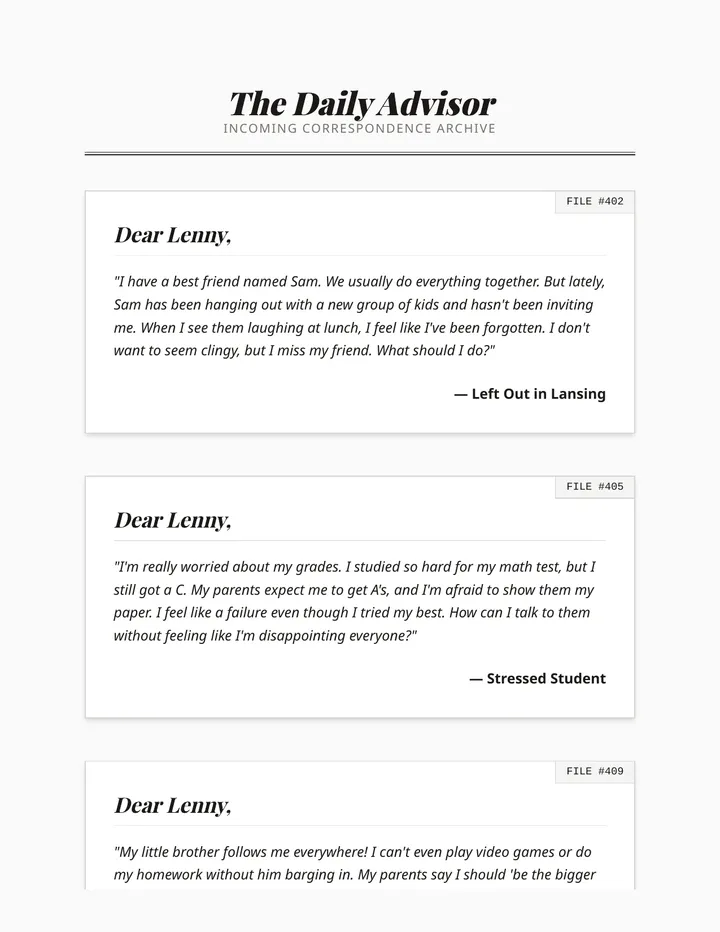 Dear Lenny Letters