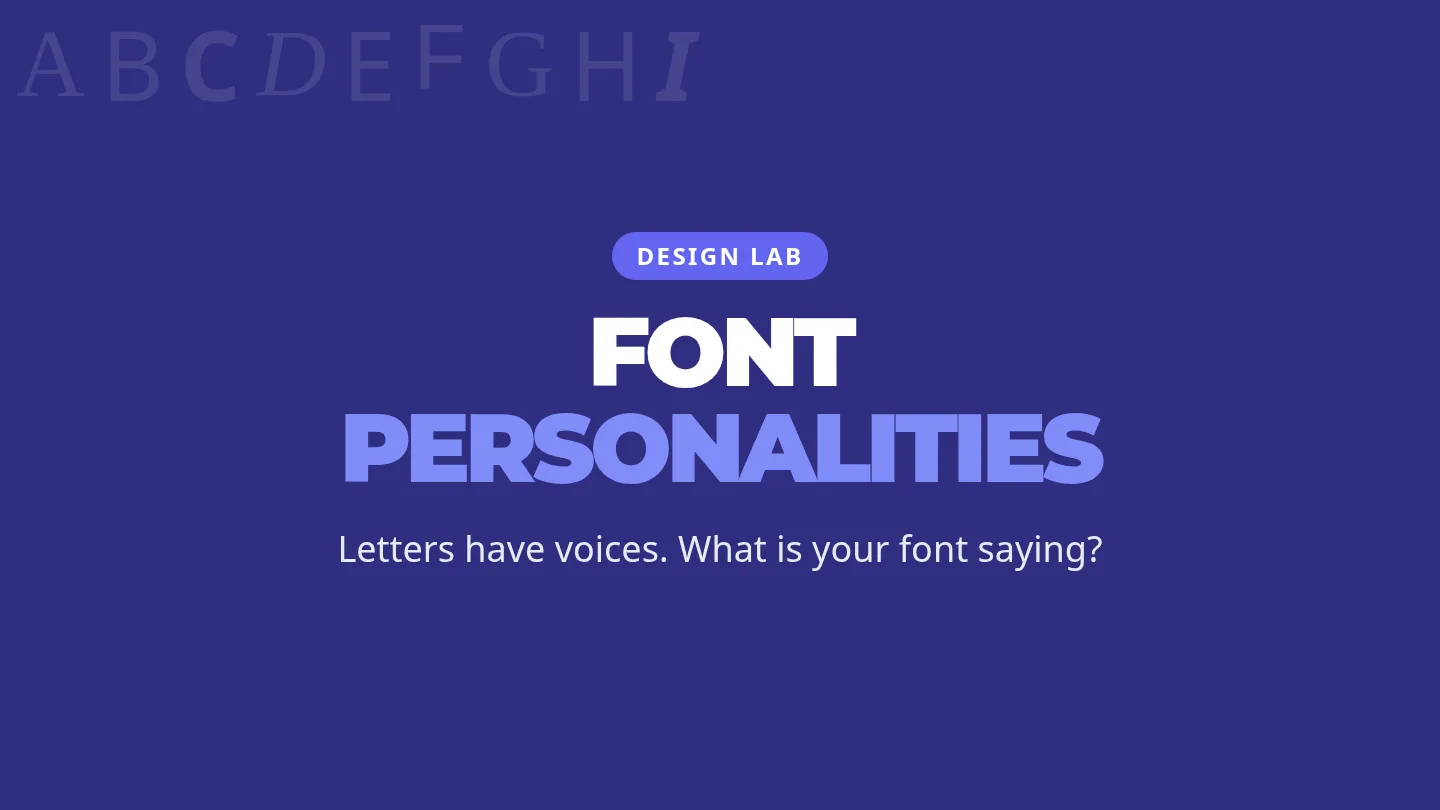 Font Personalities Slides