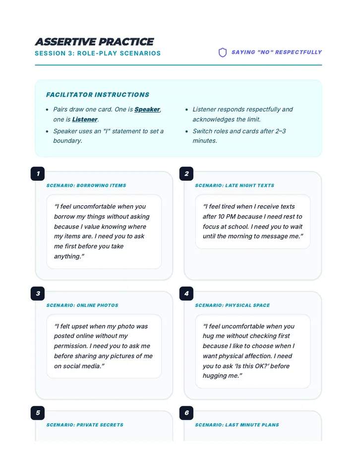 Assertive Boundary Role-Play Activity