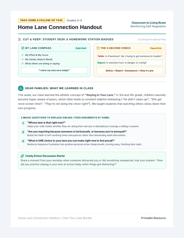 Home Lane Connection Handout