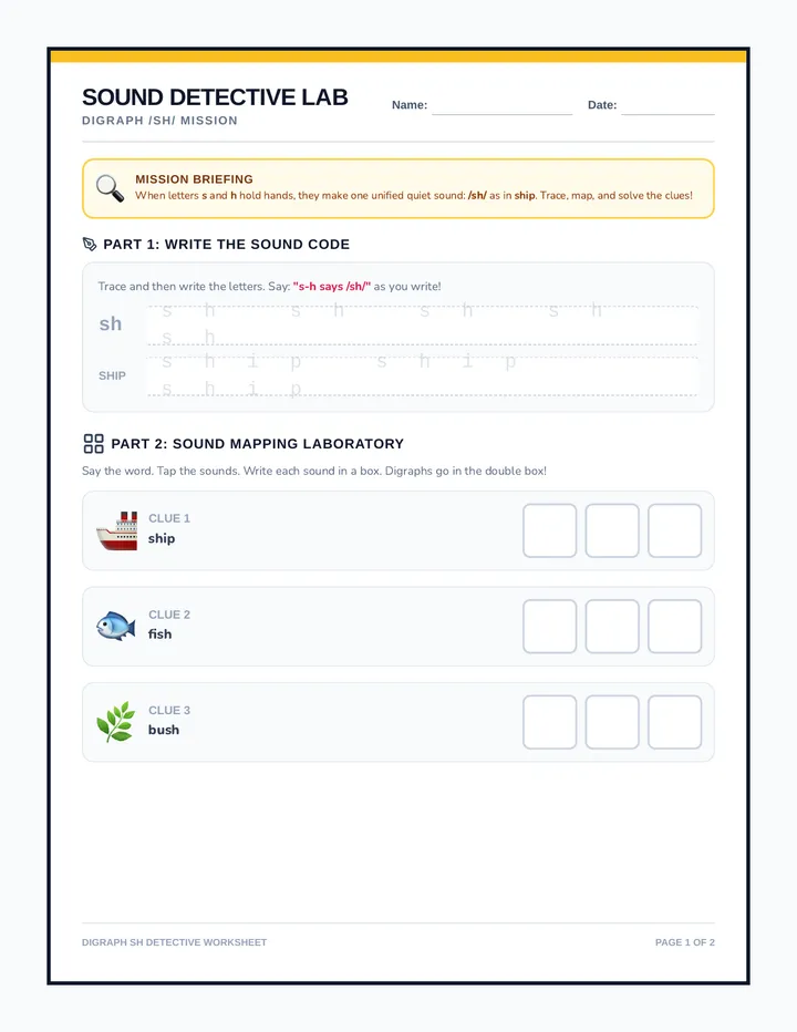 Sound Detective Worksheet