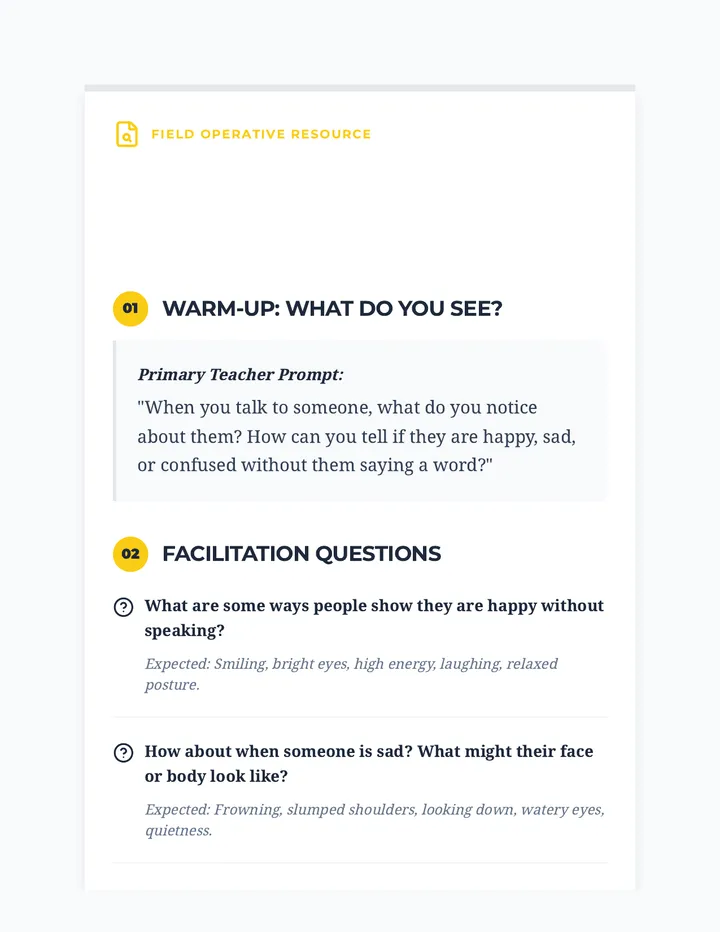 Social Cues Discussion Guide