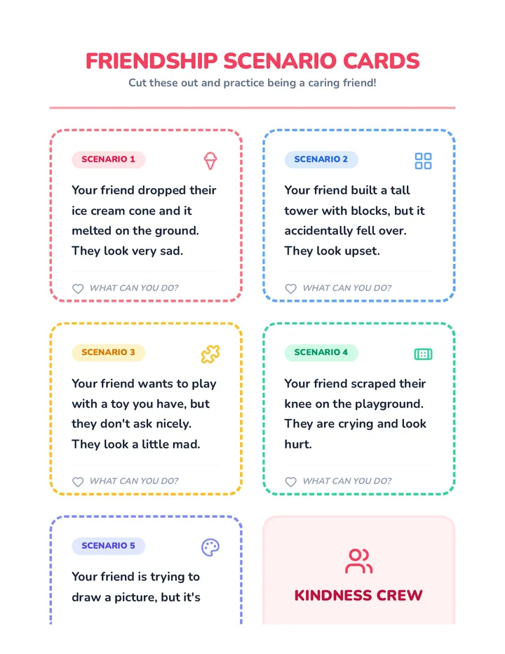 Friendship Scenario Cards
